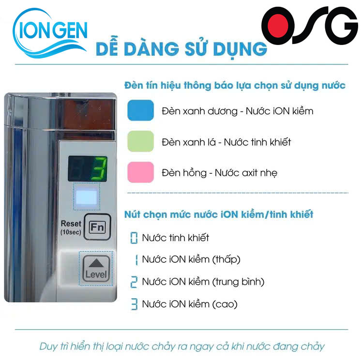 Máy lọc nước điện giải Ion Kiềm OSG Human Water NDX-501LM - Nhật Bản - Hình ảnh 6