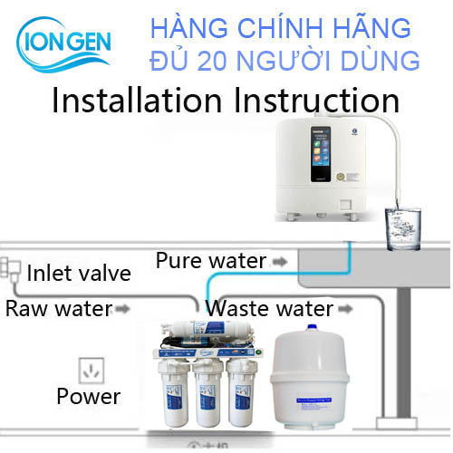 Bộ tiền lọc nước mặn lợ, nước giếng khoang, nước nhiễm Canxi, nhiễm phèn, nước thủy cục IONGEN S10 cho máy điện giải ion kiềm - Hình ảnh 3