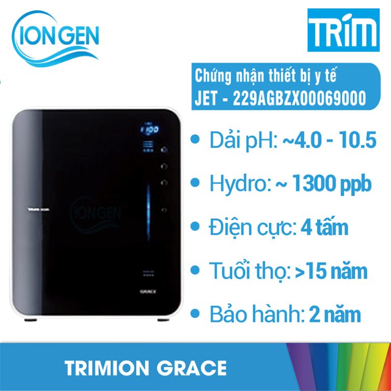 Máy Lọc Nước Điện Giải Ion Kiềm Trim Ion Grace Chính Hãng
