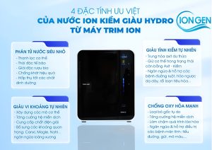 Máy Lọc Nước Ion Kiềm Trim Ion Grace Tạo Ra Nước Kiềm Có 4 Đặc Tính Đặc Biệt